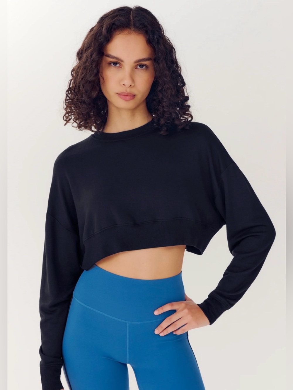 SPLITS59 NOAH FLEECE CROP SWEATSHIRT